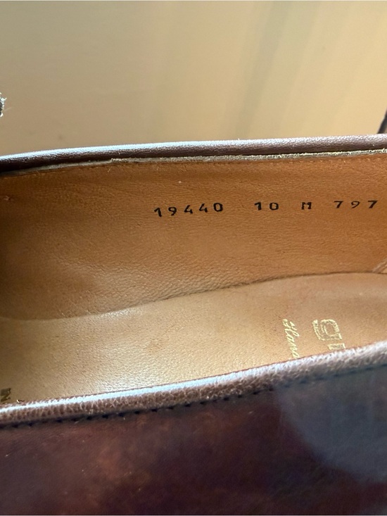 Italian Leather Penny Loafers in Brown main image 2